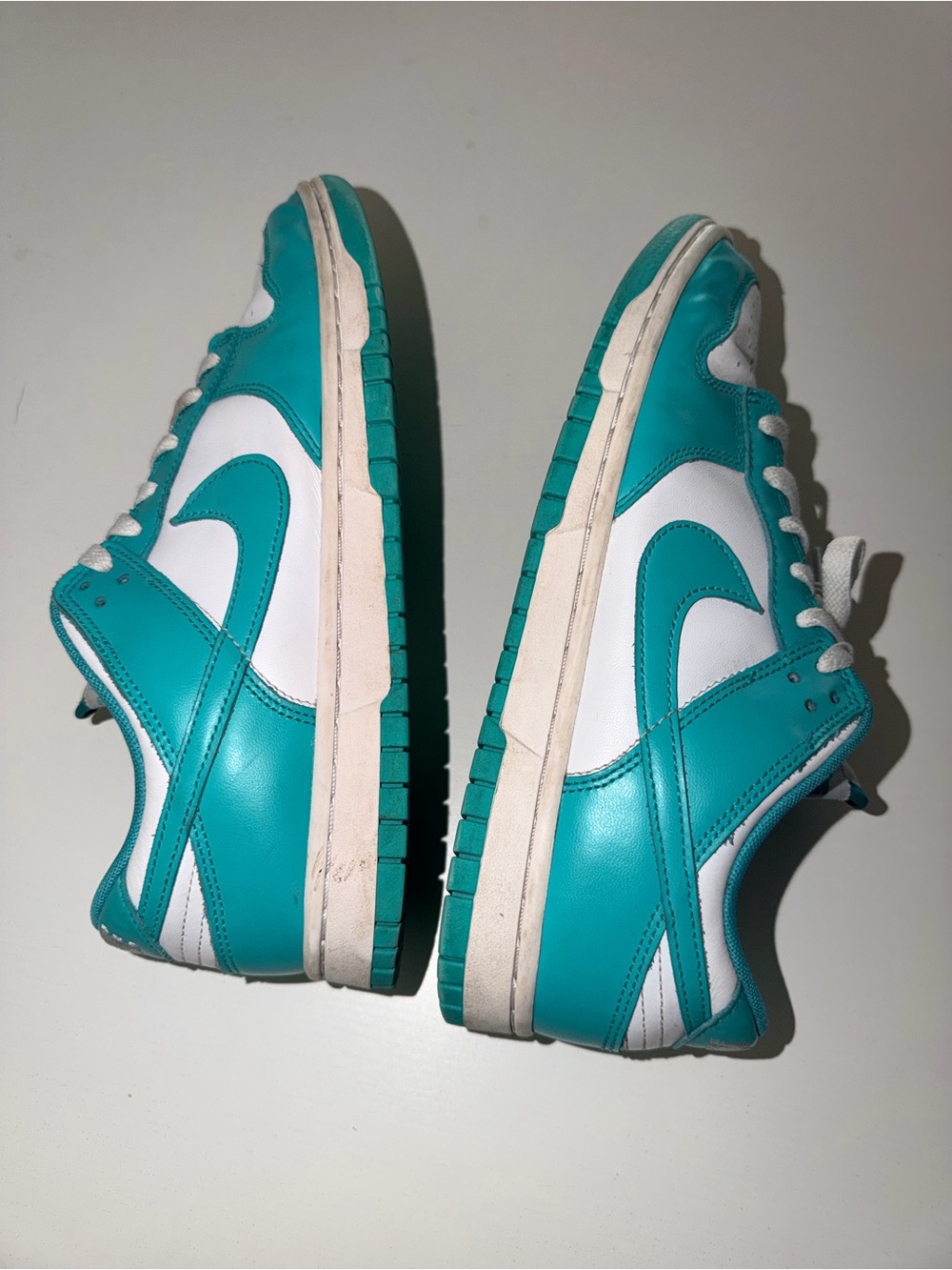 Nike Mens Teal & White Low-Top Sneakers